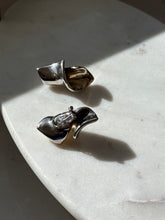 Load image into Gallery viewer, Two-Tone Sterling Silver Omega Back Earrings
