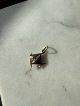 Load image into Gallery viewer, Blue Enamel 14k Gold Fish Charm

