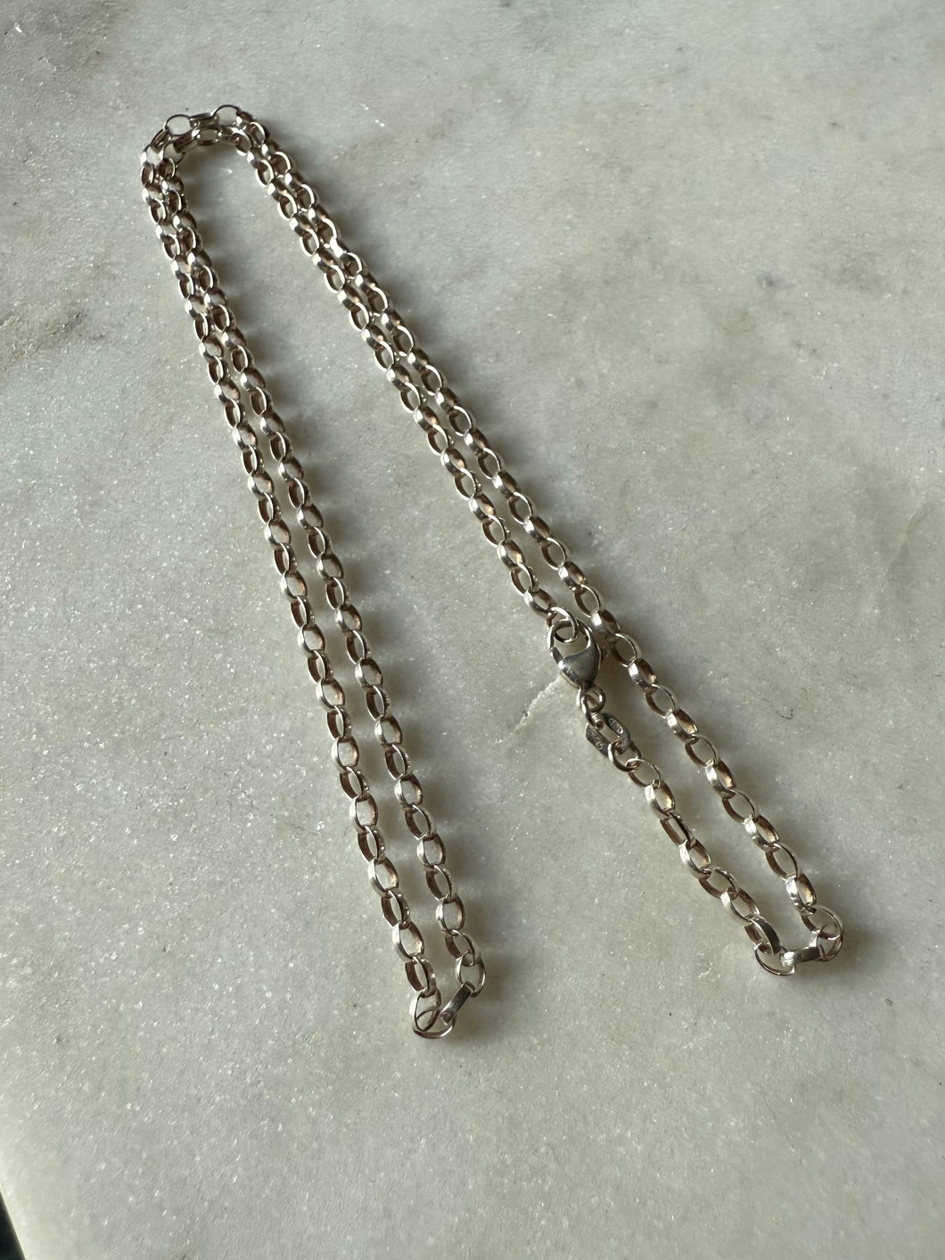 Dainty Rolo Sterling Silver Chain 17.5”
