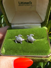 Load image into Gallery viewer, Vintage Turtle Sterling Silver Push Back Earrings
