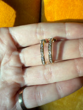 Load image into Gallery viewer, Natural Diamond 14k Yellow Gold Half Hoops
