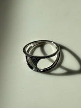 Load image into Gallery viewer, Blue Diamond Sterling Silver Ring Size 8.5
