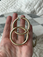Load image into Gallery viewer, Vintage 10k Yellow Gold Large Tubular Hoop Earrings
