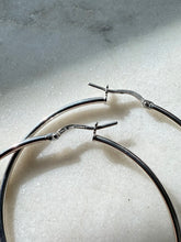 Load image into Gallery viewer, Vintage Italian Sterling Silver Hoops 1.85”
