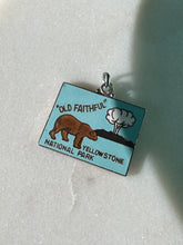 Load image into Gallery viewer, Vintage Wyoming Yellowstone National Park Enamel Sterling Silver Charm
