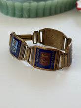 Load image into Gallery viewer, Antique Enamel Brass France Souvenir Bracelet
