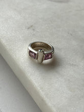 Load image into Gallery viewer, Pink Quartz &amp; Peridot Sterling Silver Ring Size 6
