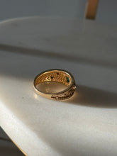 Load image into Gallery viewer, Vintage 10k Yellow Gold Emerald &amp; Diamond Ring Size 6.75

