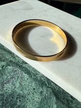 Load image into Gallery viewer, Trifari Vintage Gold Plated Bangle Bracelet 7.25”
