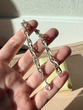 Load image into Gallery viewer, Vintage Sterling Silver Rope Chain Bracelet 7.5”
