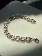 Load image into Gallery viewer, Italian Square Sterling Silver Bracelet 7.75”
