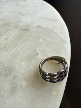 Load image into Gallery viewer, Marcasite Sterling Silver Ring Size 5.25
