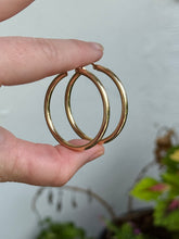 Load image into Gallery viewer, Vintage 14k Gold Tubular Hoop Earrings
