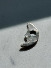 Load image into Gallery viewer, Flat Back Crescent Moon Sterling Pendant
