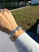 Load image into Gallery viewer, Italian Sterling Silver Chunky Bracelet 7”
