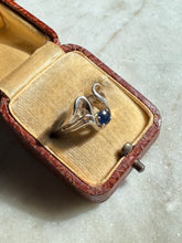 Load image into Gallery viewer, Natural Blue Sapphire Sterling Silver Ring Size 6.5
