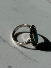 Load image into Gallery viewer, Vintage Turquoise Sterling Silver Ring Size 6.75
