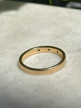 Load image into Gallery viewer, Solid 14k Gold Diamond Band Size 7.25

