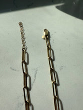 Load image into Gallery viewer, Gold Vermeil Paperclip Link Chain 16”-18”
