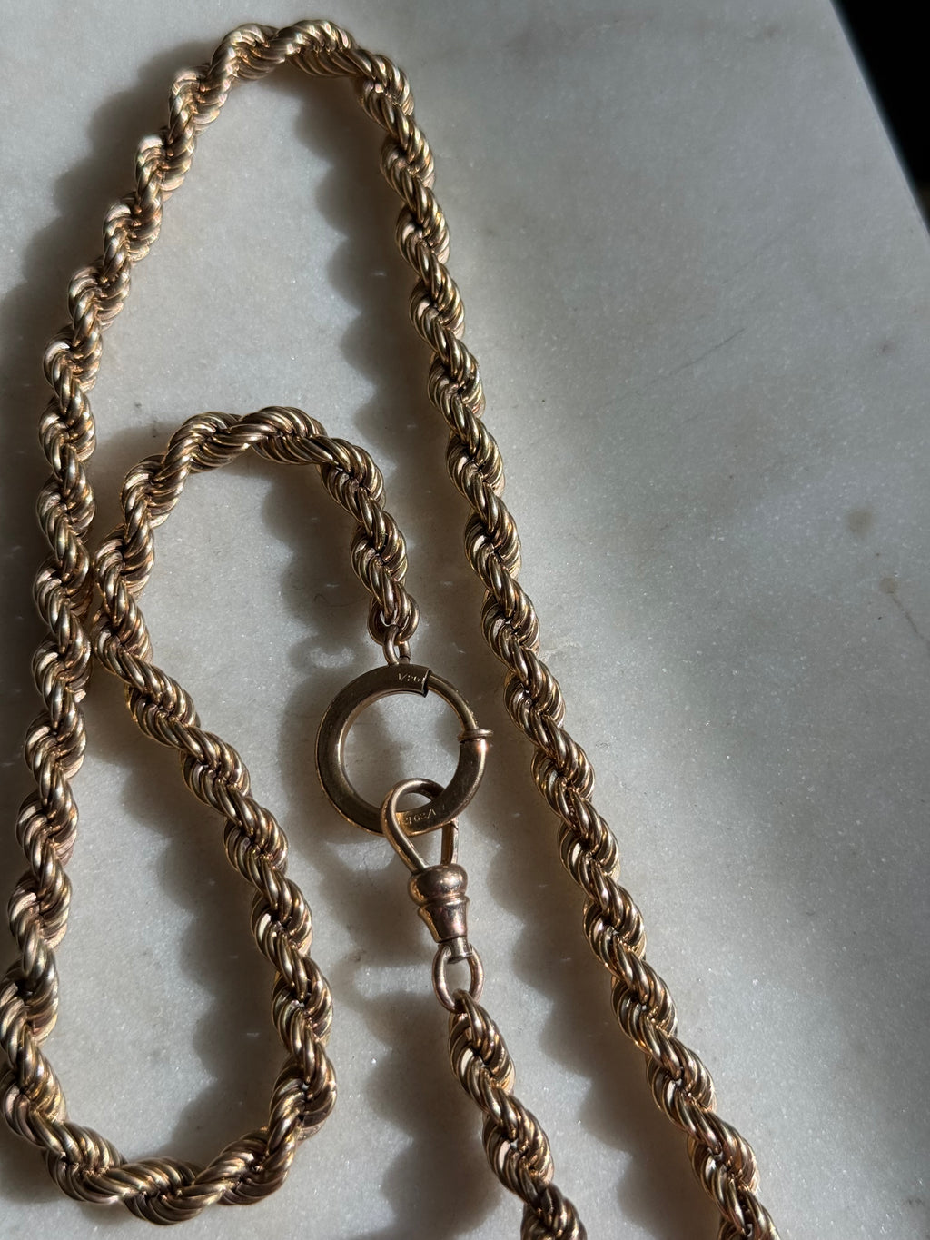 Vintage 1/20 12k Gold Filled Rope Chain 25”