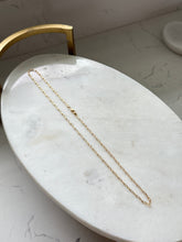 Load image into Gallery viewer, Gold Vermeil Micro Paper Clip Chain 18.5”
