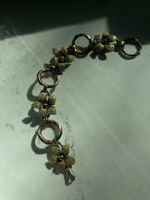 Load image into Gallery viewer, Antique 12k Gold Fill Two-Tone Flower Bracelet
