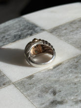 Load image into Gallery viewer, Princess Cut Amethyst &amp; Cabochon Peridot Size 6
