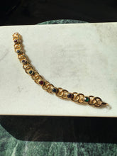 Load image into Gallery viewer, Vintage Gold Plated Costume Bracelet 7.5”
