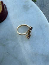 Load image into Gallery viewer, Garnet &amp; Diamond 14k Gold Bypass Ring
