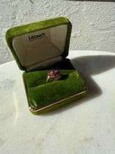 Load image into Gallery viewer, Vintage Ruby &amp; Diamond 14k Gold Ring Size 6
