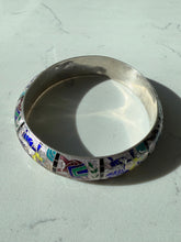 Load image into Gallery viewer, Chunky Enamel Sterling Bangle 8”
