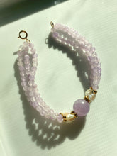 Load image into Gallery viewer, Amethyst &amp; Rice Pearl 14k Gold Bracelet
