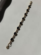 Load image into Gallery viewer, Black Onyx 1/20 12k Gold Fill Bracelet 7.25”
