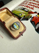 Load image into Gallery viewer, Chunky Green Stone Sterling Silver Ring Size 12.25
