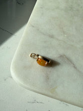 Load image into Gallery viewer, 14k Yellow Gold Fire Opal &amp; Diamond Halo Pendant
