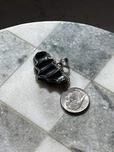 Load image into Gallery viewer, Black Bat Sterling Silver Pendant
