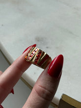 Load image into Gallery viewer, Canadian Orange Stone Gold Vermeil Ring Size 9.75
