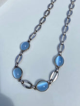 Load image into Gallery viewer, Blue Gemstone Vintage Sterling Silver Necklace
