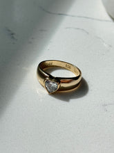 Load image into Gallery viewer, Gold Vermeil Heart Ring Size 7.75
