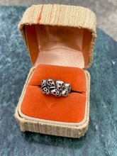 Load image into Gallery viewer, Skull Pile Vintage Sterling Silver Ring Size 6.25
