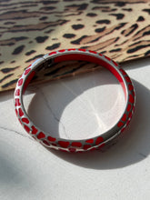 Load image into Gallery viewer, Angelique de Paris Red Resin &amp; Sterling Silver Bangle Bracelet
