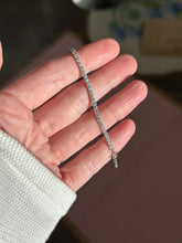 Load image into Gallery viewer, Sterling Half Cuban Half Tennis Bracelet
