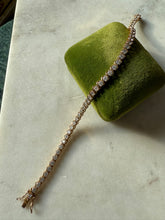 Load image into Gallery viewer, Gold Vermeil CZ Tennis Bracelet 7.75”
