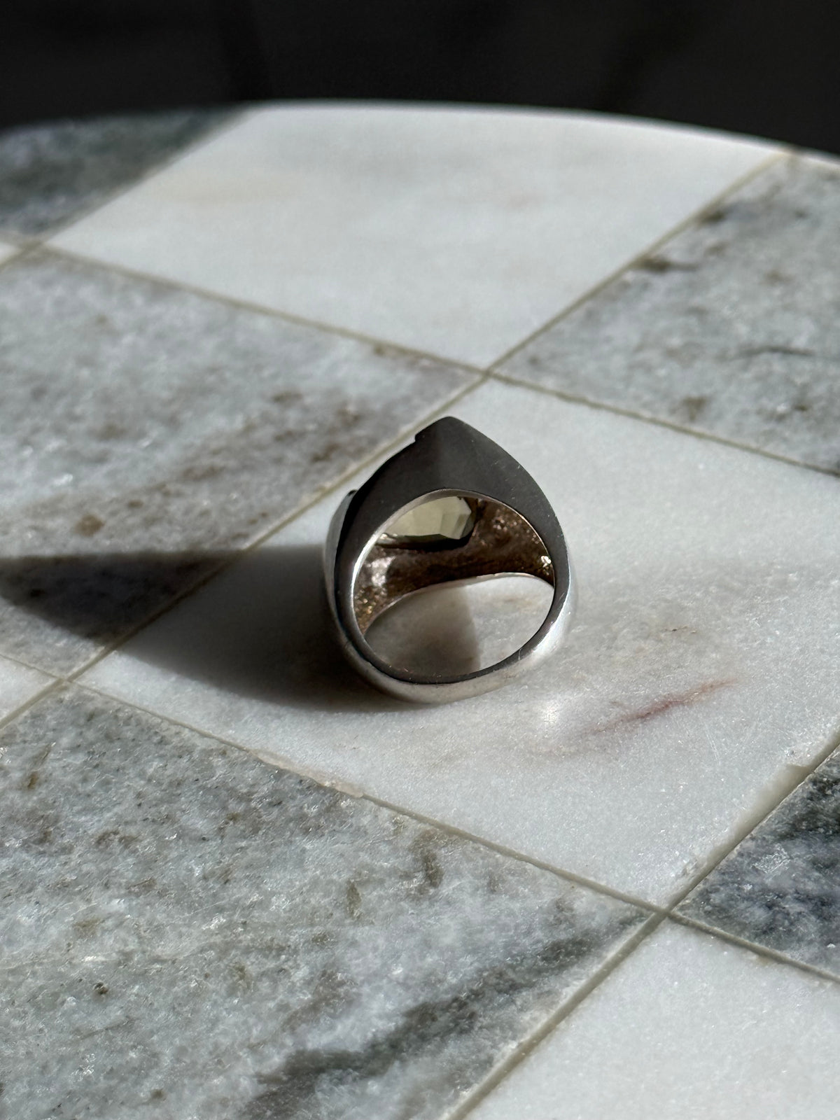 Yellow Citrine Sterling Silver Ring Size 6.25