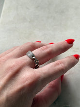 Load image into Gallery viewer, Sterling Silver Chain Link Ring Size 6.75
