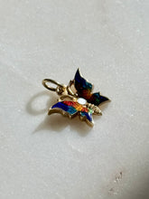 Load image into Gallery viewer, Vintage Enamel Butterfly 14k Gold Butterfly

