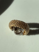 Load image into Gallery viewer, Diamond Gold Vermeil Ring Size 8.5
