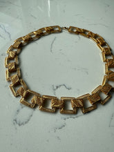 Load image into Gallery viewer, Gold Vermeil Square Collar Necklace 17.5”
