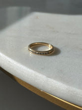 Load image into Gallery viewer, Vintage 14k Gold Natural Diamond Quarter Eternity Band Size 5

