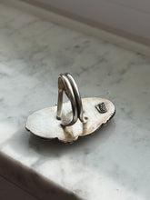 Load image into Gallery viewer, Chunky Turquoise Sterling Silver Ring Size 13
